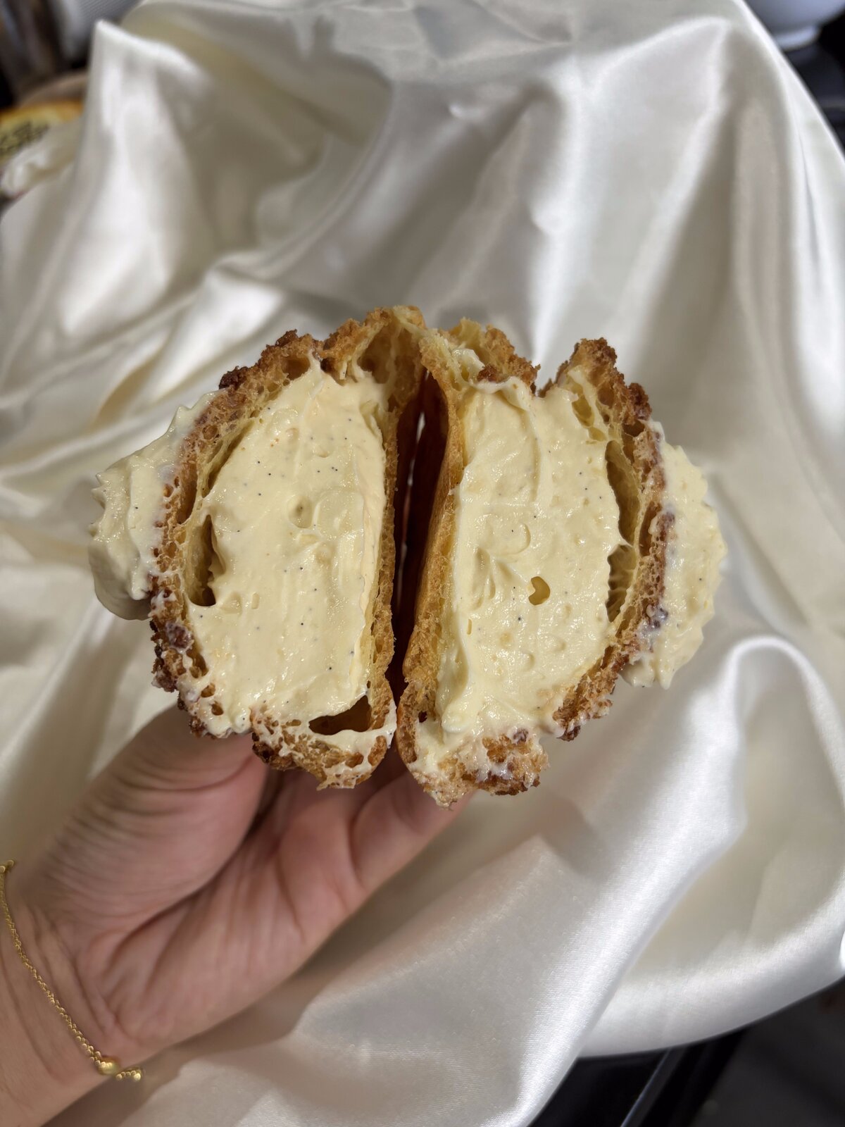 Choux pastry filled with cream